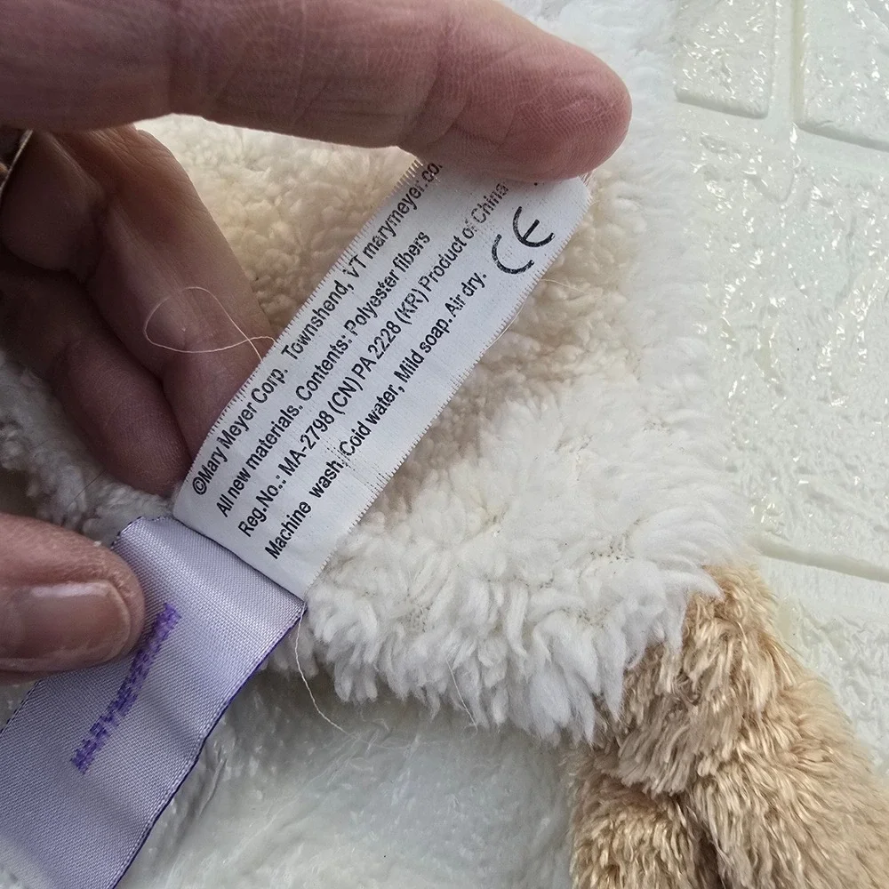 Mary Meyer Putty Bunny Lovey Security Blanket Unisex Cream Tan Sherpa Plush 11